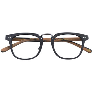 POSESION Japanese style medium frame, wood grain medium gold eyeglass frame, black black frame eyeglass frame, nearsighted men and trendy women