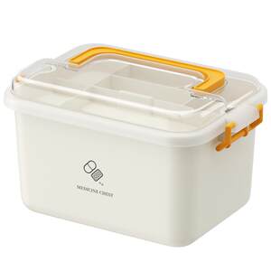 Household multi -layer pharmaceutical category category storage box Extra -capacity Children's pharmaceutical family first -aid drug medical box
