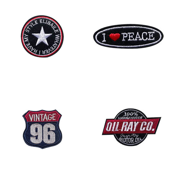 
Washable down jacket patch stickers, high-end black embroidered badge cloth stickers, leather pants, leather pants, holes, no trace repair