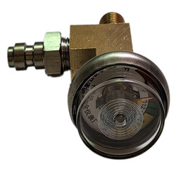 Fire extinguisher valve pressure gauge side external tee joint