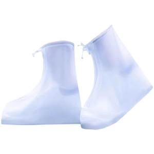 PVC waterproof shoe cover waterproof, anti-slip thickened wear-resistant medium tube portable outdoor travel rainproof outdoor rain boot cover