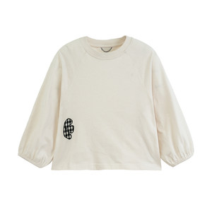 
Yantaijia children's clothing children's cotton type A solid color T-shirt 2026 spring baby long-sleeved tops boys white clothes