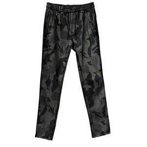 
Camouflage leather pants for men slim social young man tight cycling PU plus velvet thickened winter motorcycle men's youth pants