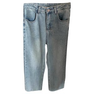 
Korean style design detachable butt curtain jeans for women 2026 spring new style fashionable and versatile high-waisted slim trousers