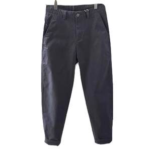 Casual pants men's summer thin models, trendy versatile Korean edition slim feet pants pure cotton small cone crop pants
