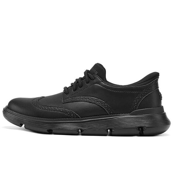 
Skechers flash-on shoes, summer fashionable and versatile men's shoes, slip-on business shoes, casual shoes, black leather shoes