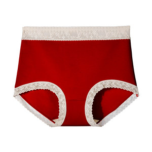 
3 gift boxes, new step, lace edge women's panties, anti-butt pinching red gift-giving horse briefs