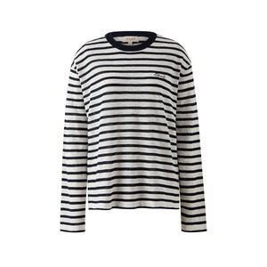 
Eland Yilian sweater feminine round neck black and white striped pullover linen sweater top 2026 summer new style