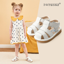 Летние кожаные сандалии для детей обувь для девочек обувь для мальчиков шаговые сандалии для детей 1 - 5 лет мягкая подошва обувь для детей 2