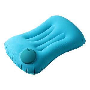 Press inflatable pillow for airplane high-speed train long-distance bus waist protection cushion outdoor travel camping folding portable pillow
