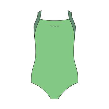 Zhuke new girls solid color training swimsuit