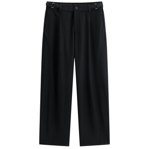 
PEACEBIRD Men's Casual Pants Wide Leg Versatility Loose Textured Trousers Topline Commuting Sports Sweatpants K