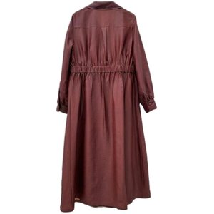 
[100% mulberry silk handmade bright thread old turtle pattern windbreaker] Xiangyun yarn oil leather old trench coat dz058