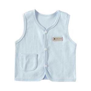 
Baby vest, autumn thin pure cotton vest for girls, outer wear, newborn boy vest, children's vest, breathable