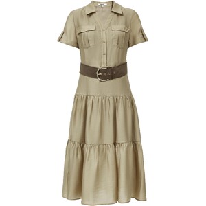 
[Catway Style] ONLY Summer Lyocell Commuting Skirt Short-Sleeved Shirt Cake Skirt Mid-Length Dress for Women
