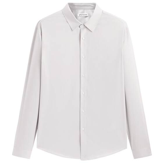 
Peacebird men's slim fit fashion long-sleeved shirt autumn modal solid texture shirt young people wear