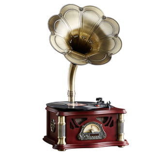 Hengxin レトロビニールレコードプレーヤー - CDプレーヤー、Bluetooth