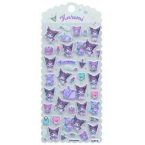 
Sanrio Kurome three-dimensional felt cloth stickers for children and girls flocking gifts stationery decoration cartoon stickers