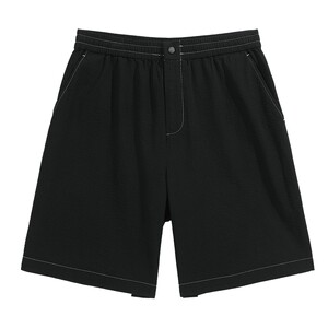 
PEACEBIRD men's casual pants summer straight sports mid-shorts trendy brand open-stitch design mid-trousers sweatpants