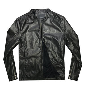 Standing Lingyi Chao Chao Men's New Korean Edition Slim Slim and Thin Leather Jacket Society Society Douyin The same style ins