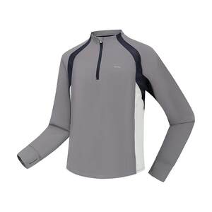 Decathlon parent -child hiking anti -ultraviolet long -sleeved T -shirt men and women sunscreen, dry, breathable cooling, semi -zipper kidc
