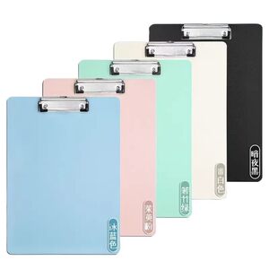 
Thickened A4 flat clip art class sketching and painting writing pad clip comes with telescopic hanging ring business office meeting record folder vertical clip Morandi color office supplies double color board clip