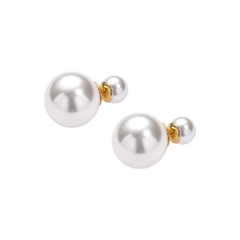 The same style as Zhao Lusi in the Western Grand Class women's double-pearl earrings
