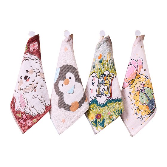
Children's pure cotton gauze small square towel household cotton antibacterial baby special face wash towel kindergarten hand towel