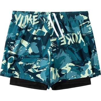 Yuke 2025 new men's swimming trunk three-piece set
