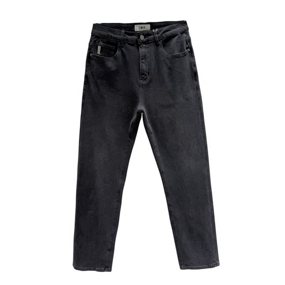 
JIDERE four-way stretch comfortable black jeans men's autumn and winter slim straight feet slim versatile handsome long pants