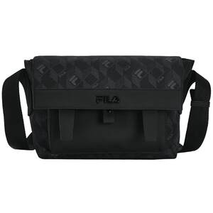 
Black Warrior FILA crossbody bag men's black retro flip casual shoulder bag gift presbyopic shoulder bag