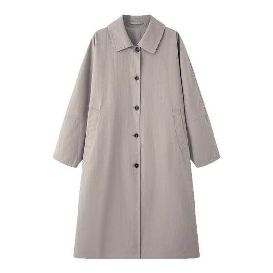 
Drawwind 2026 spring and autumn new style mid-length windbreaker women's Korean style solid color high-end lapel jacket