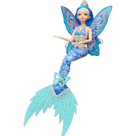 Mermaid Princess Blue Little Demon Fairy Doll Children Girl Girl Net Red Handicper Birthday Gift Gifts Gifts