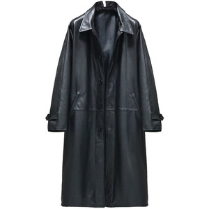 
Silhouette version of soft top layer cowhide genuine leather jacket for men and women loose and slim to make their boyfriend-style casual lapel windbreaker