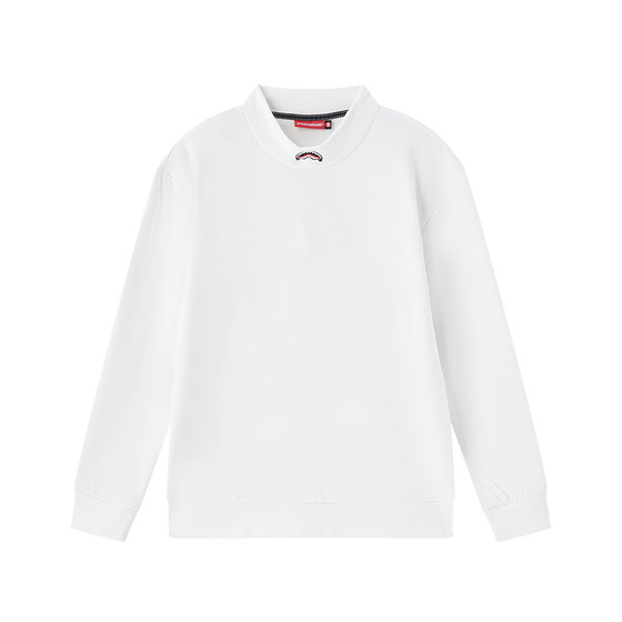 
SprayGround shark mouth German velvet half turtleneck long-sleeved T-shirt for men and women in autumn and winter trendy brand warm inner layering shirt