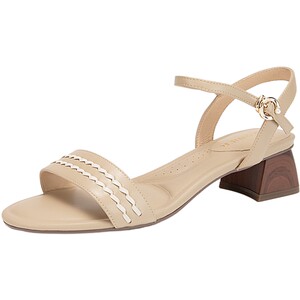 Qianbaidu thick heel strap sandals for women's new summer open-toe beautiful skirt fashion sandals commuting