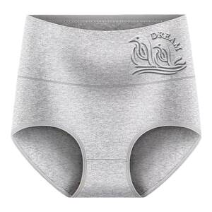 
5-pack of high-waisted belly-controlling women's underwear for women, pure cotton body shaping butt lift, large size cotton triangle shorts
