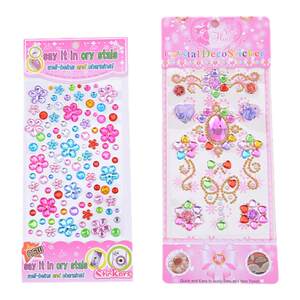 Children's gemstone stickers Crystal Diamond Cartoon Paste Princess Girl 3D Stereo Reward Paste Decoration Toys