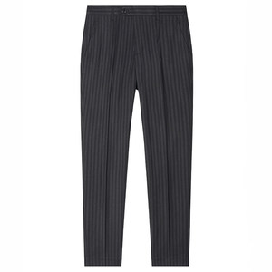 
Men's suit trousers, striped, slim, Korean style, casual, business drape, iron-free, versatile, micro-elastic, long trousers for small feet, summer