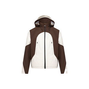 
Teflon three-color anti-collision jacket, double-layer composite hooded hard shell, stylish, men's and women's jackets