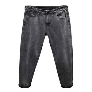 
Spring men's jeans for fat men with extra fat and high elasticity men's pants large size loose fat men's long pants with small feet trendy