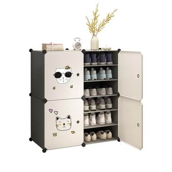 Household multi-layer dustproof shoe rack with good appearance and large capacity indoors