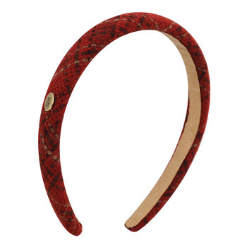 Festive atmosphere red plaid hairband