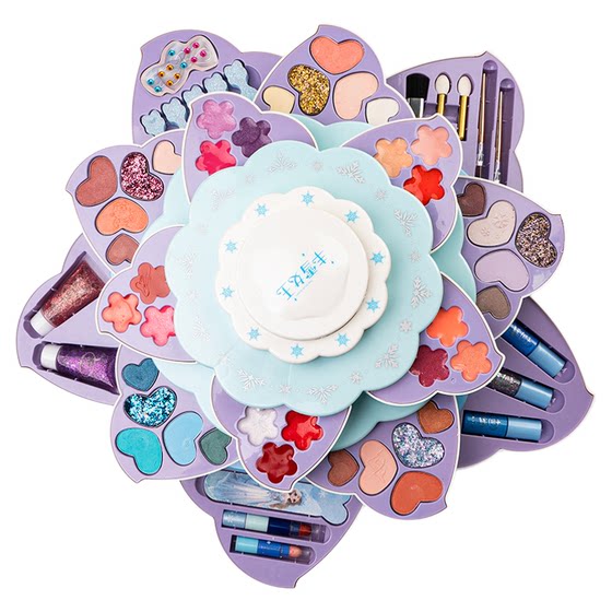 
Tulisa Children's Cosmetics Set Little Girls Special Cosmetic Box Ice and Snow Princess Girls High-end Birthday Gift