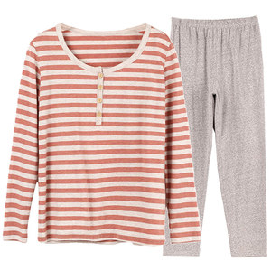
Dingguagua pajamas for women long sleeves thin women pure cotton men top Guagua can wear couples home clothes for women