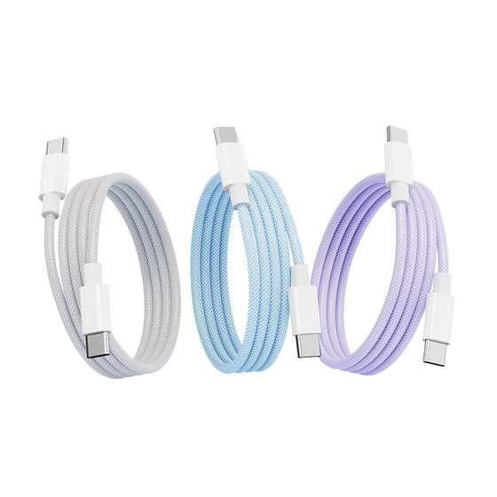 
Double-head Type-C data cable tpyec super fast charging cable pd charger cable suitable for Huawei Honor full series Android mobile phone tablet tpc charging cable lengthened braided typec car ctoc