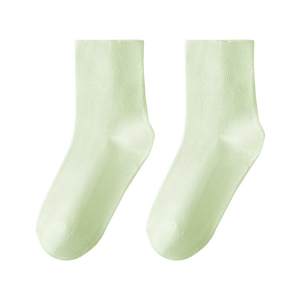 Summer thin socks for women, solid color Xinjiang cotton socks, versatile, breathable and deodorant, spring and autumn confinement mid-tube socks