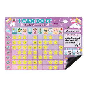 
Children's magnetic good habits and behaviors are cultivated into self-discipline charts to reward refrigerator toy stickers in English reward chart