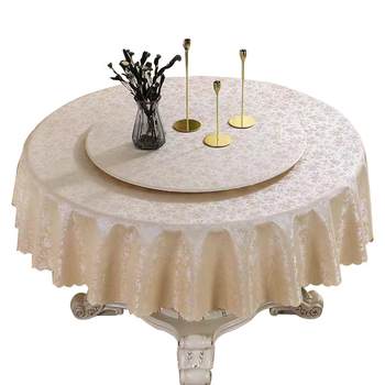 Waterproof and oil-proof no-wash round household table cover