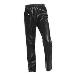 Thickened Velvet Men's Leather Pants Plus Velvet Thickened Oil-proof And Waterproof Work Pants High-waisted Loose Anti-freeze Pu Warm Labor Protection Leather Pants